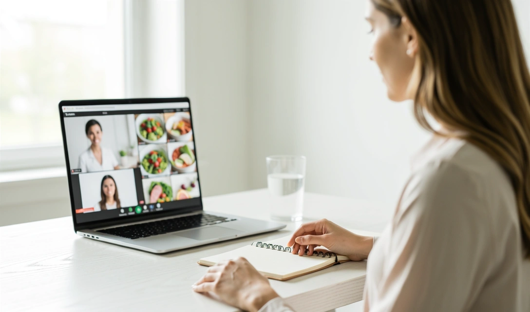 Online nutrition session setup
