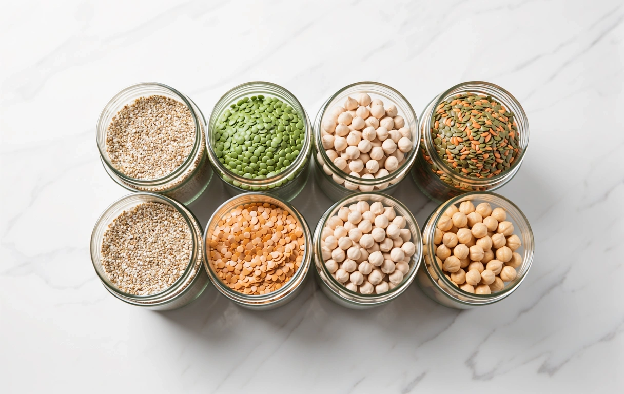 Fresh whole foods and grains